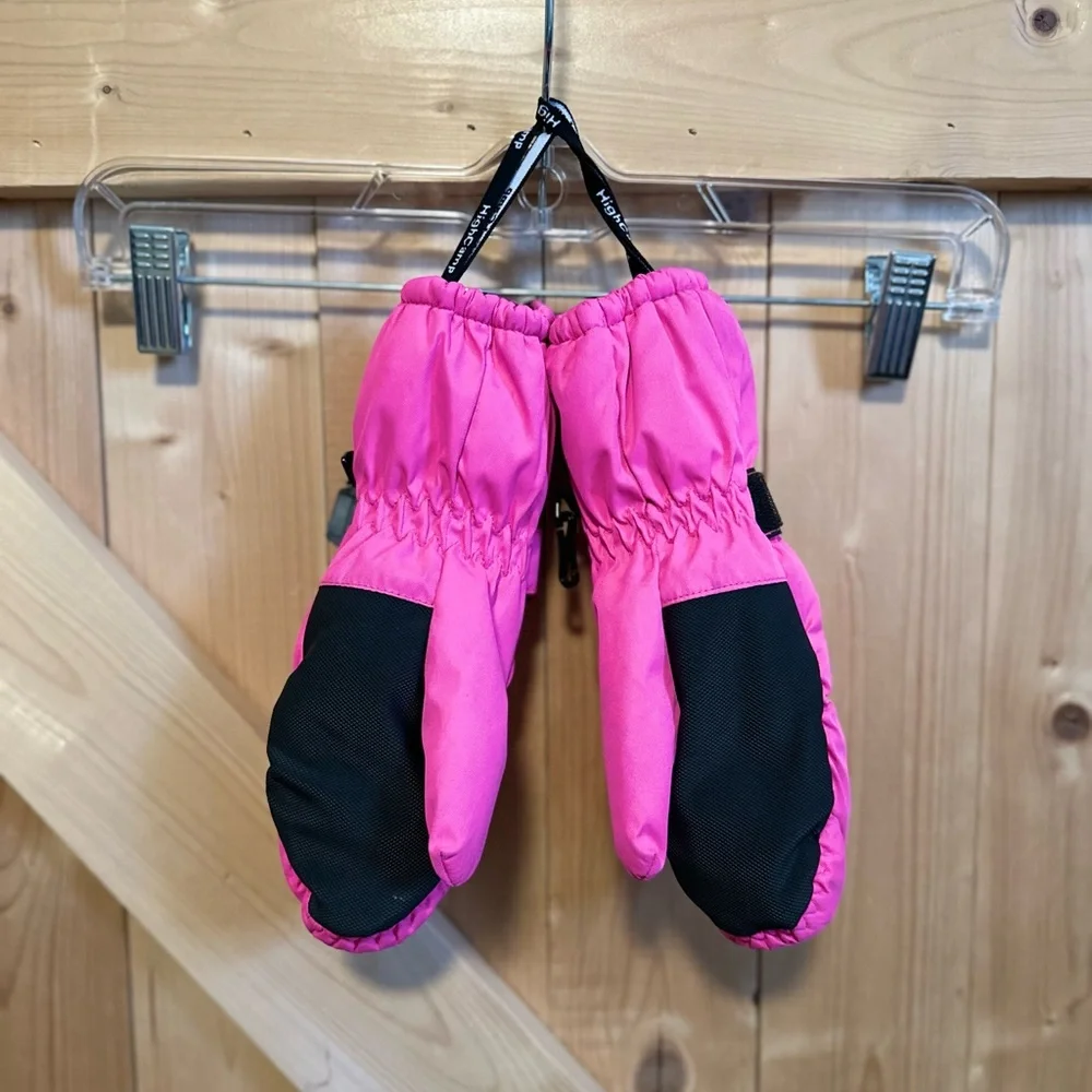 Girls' Pink Insulated Winter Mittens